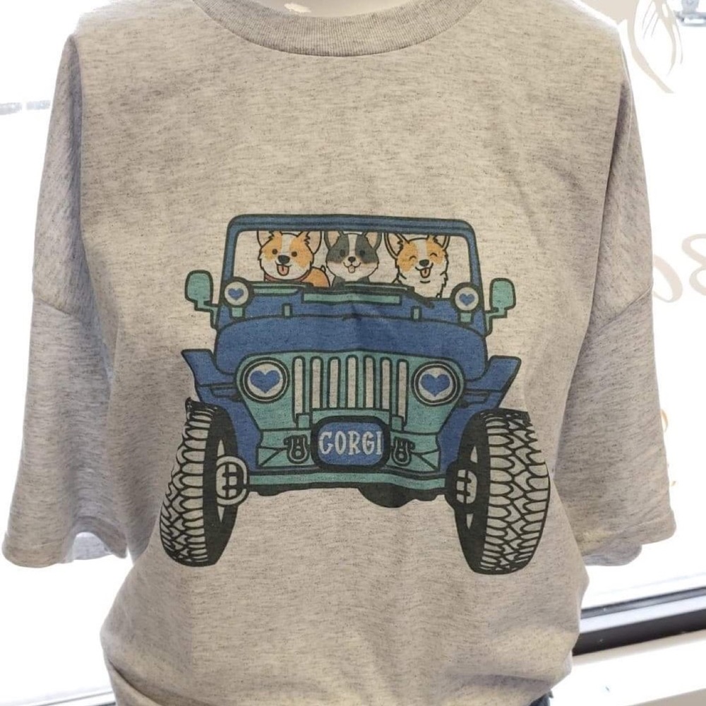 Brand-new unisex corgi Jeep T-shirt